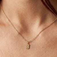 Initialen ketting - Rechthoek - Goud - 1 st - thumbnail