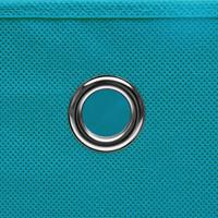 Opbergboxen met deksel 4 st 32x32x32 cm stof babyblauw - thumbnail