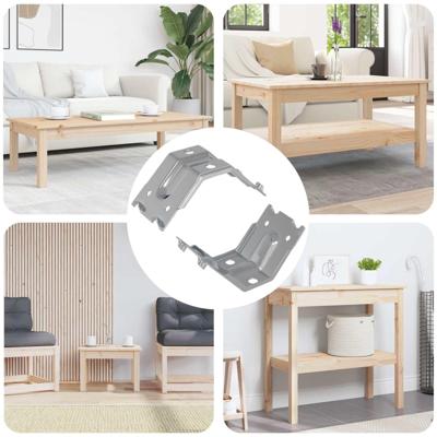 VidaXL Beugel 2 pcs verzinkt 106 x 55 x 1,5mm staal