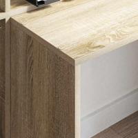 Bureau met plank Sonoma eiken 138.5 x 55 x 143 cm Bewerkt hout - thumbnail