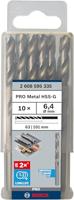 Bosch Accessoires Metaalboren HSS-G, Standard 6,4 x 63 x 101 mm 10st - 2608595335 - thumbnail
