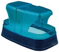 TRIXIE ZANDBAD MUIZEN / HAMSTERS KUNSTSTOF DONKERBLAUW / TURQUOISE 17X10X10 CM 3 ST - thumbnail