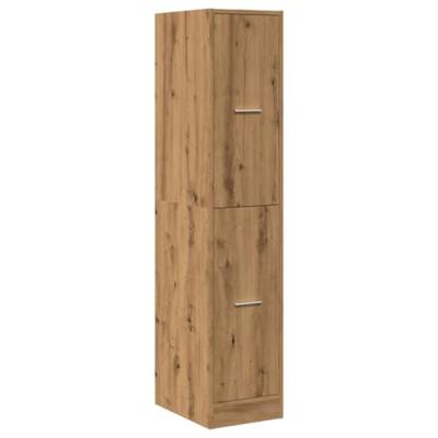 Apothekerskast 30x41x144,5 cm bewerkt hout artisanaal eiken - thumbnail