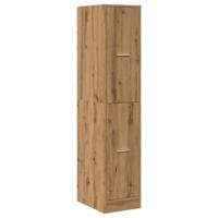 Apothekerskast 30x41x144,5 cm bewerkt hout artisanaal eiken - thumbnail