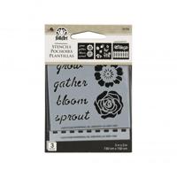 FolkArt • stencil tuin 3stuks - thumbnail