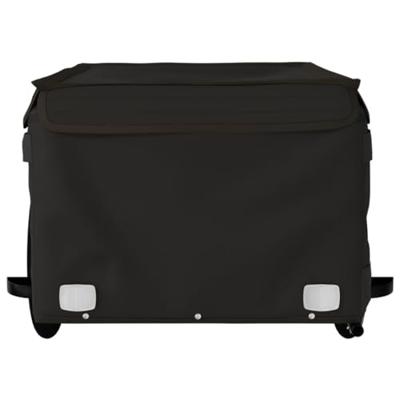VidaXL Fietstrailer 45 kg ijzer zwart - thumbnail
