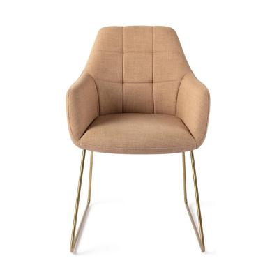 Jesper Home Eetkamerstoel 'Noto' Slide Gold, kleur Toasted Toffee