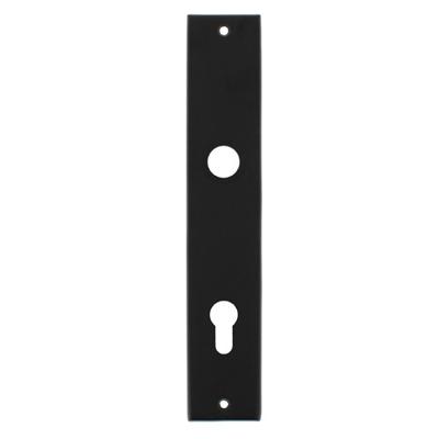 Intersteel Langschild renovatie rechthoekig profielcilindergat 92mm - mat zwart