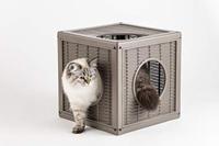 Bama Pet Qublo Katten Kubus 35x35x35 cm Taupe - thumbnail