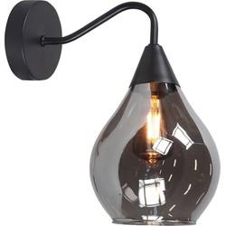 Highlight WandlampCambio zwart met smoke glas - W3859.01