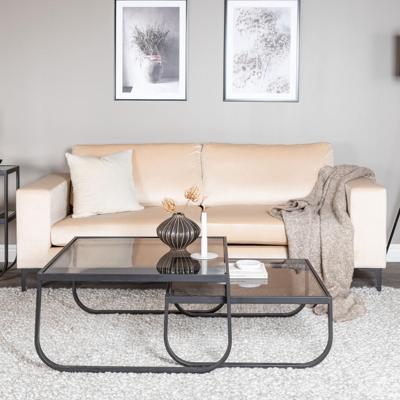 Nohr 3-zits Bank 'Laqueta' Velvet, kleur Beige