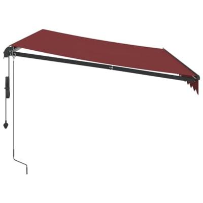 Luifel automatisch uittrekbaar 350x250 cm bordeauxrood