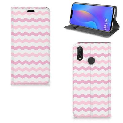 Huawei P Smart Plus | Hoesje met Magneet | Waves Roze
