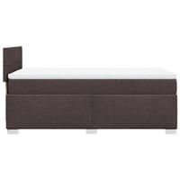 Boxspring met matras stof donkerbruin 90x200 cm - thumbnail