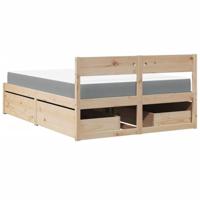Bed met lades en matras massief grenenhout 120x200 cm - thumbnail