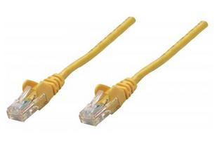 Intellinet 737104 RJ45 Netwerkkabel, patchkabel CAT 6A S/FTP 20.00 m Geel Folie afscherming, Afscherming gevlochten, Halogeenvrij 1 stuk(s)