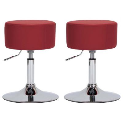 vidaXL Barkrukken 2 st kunstleer wijnrood vidaXL Barkrukken 2 st kunstleer wijnrood