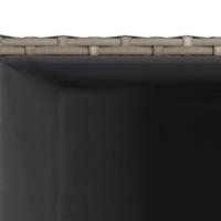 VidaXL Plantenbakken 2 st 30x30x60 cm poly rattan grijs - thumbnail