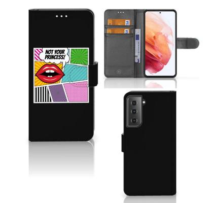 Samsung Galaxy S21 | Wallet Case | met Pasjes | Popart Princess Samsung Galaxy S21 | Wallet Case | met Pasjes | Popart Princess
