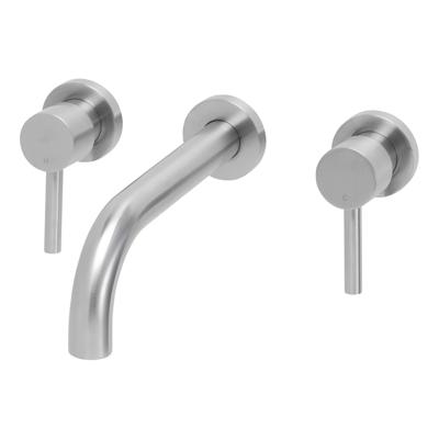 Wiesbaden Caral 2-knops wastafel-afbouwdeel geb.staal