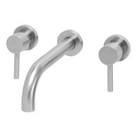 Wiesbaden Caral 2-knops wastafel-afbouwdeel geb.staal - thumbnail