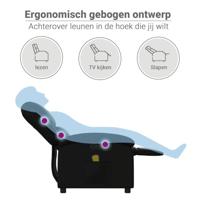 Massagestoel verstelbaar kunstleer zwart - thumbnail