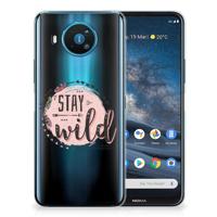 Nokia 8.3 Telefoonhoesje met Naam Boho Stay Wild - thumbnail
