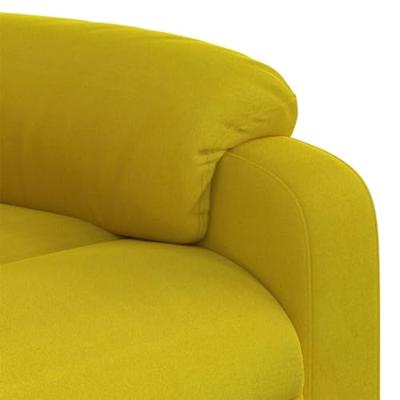 Fauteuil verstelbaar fluweel geel