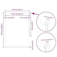 Rolgordijn verduisterend 115x175 cm stofbreedte 110,7 cm - thumbnail