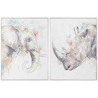 Schilderij DKD Home Decor Modern dieren 60 x 3,5 x 80 cm (2 Stuks) - thumbnail