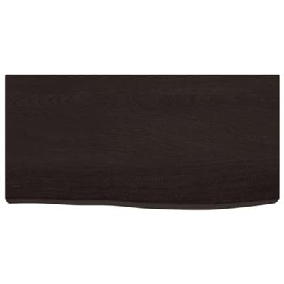 VidaXL Wastafelblad 60x30x(2-6) cm behandeld massief hout donkerbruin