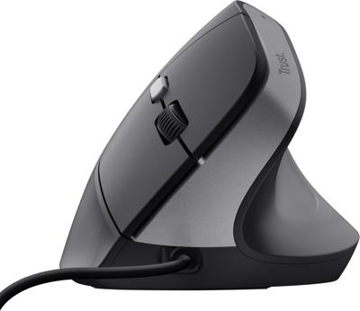 Trust bayo ii bedrade ergonomische muis (zwart, 800 dpi - 2400 dpi)