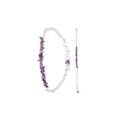 Edelsteen Splitarmband Amethist Bar Edelsteen Splitarmband Amethist Bar