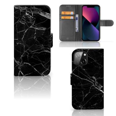 iPhone 13 Mini | Bookcase | Marmer Zwart - Origineel Cadeau Vader