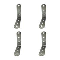 Hoeksteun EDM 86094 an24 Roestvrij staal 10 x 10 x 1,9 cm 4 Stuks - thumbnail