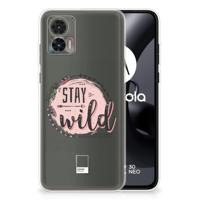 Motorola Edge 30 Neo Telefoonhoesje met Naam Boho Stay Wild - thumbnail