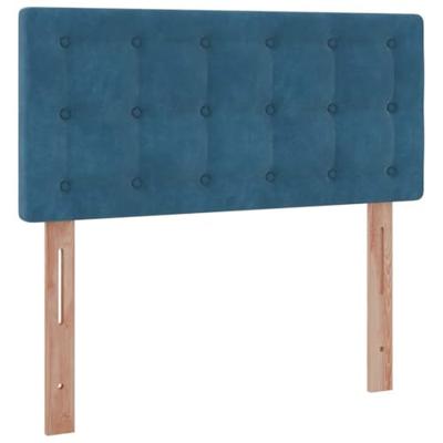 Ottoman bed met matras 90x190cm fluweel donkerblauw