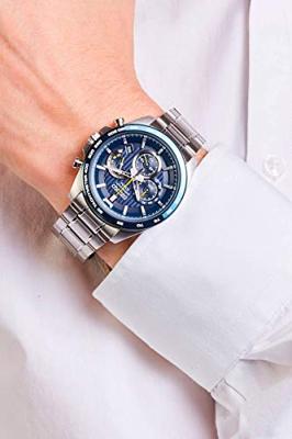 Seiko Herenhorloge SSB301P1 Chronograaf Tachymeter staal zilverkleurig-blauw 44 mm Seiko Herenhorloge SSB301P1 Chronograaf Tachymeter staal zilverkleurig-blauw 44 mm