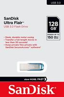 SanDisk Ultra Flair USB flash drive 128 GB USB Type-A 3.2 Gen 1 (3.1 Gen 1) Blauw, Zilver - thumbnail