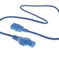 ACT AK5309 Netsnoer Stroomkabel C14 - C15 | Blauw | 2 meter - thumbnail
