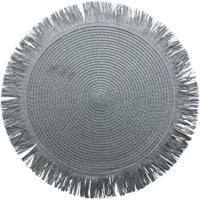 Placemat Fringe donkergrijs set van 2 - thumbnail