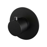 Brauer Black Carving inbouw douchethermostaat - met inbouwdeel - 1 carving knop - mat zwart 5-S-090 - thumbnail