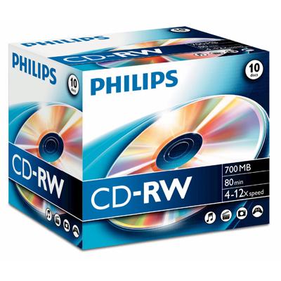 Philips CD-RW CD onbewerkte 700MB 4x-12x (10 stuks)