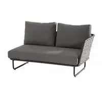 Loungebank Bo 2-zits linkerdeel met 3 kussens | 4 Seasons Outdoor - thumbnail