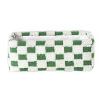 Mand checks klein - groen/wit - 11x30x20 cm - thumbnail