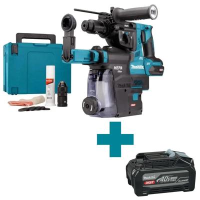 Makita accu combihamer - HR004GZ02 - SDS-Plus - 40V Max - excl. accu en lader - in doos met stofafzuigunit