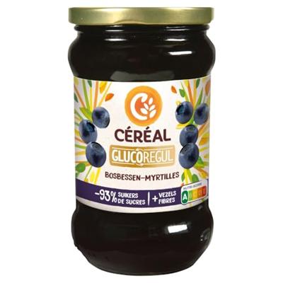 Cereal Jam bosbessen minder suikers 320 Gram
