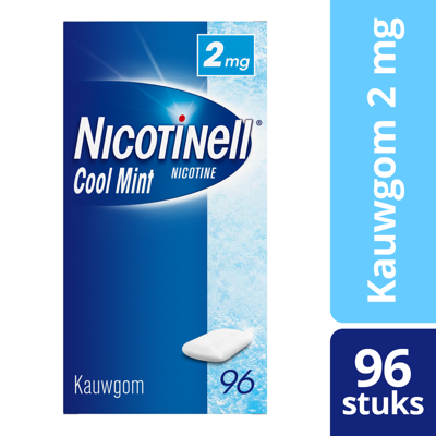 Nicotinell Kauwgom Cool Mint 2 mg Voordeelverpakking - voor stoppen met roken