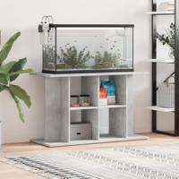 VidaXL Aquariumstandaard betongrijs 100x40x60 cm bewerkt hout - thumbnail