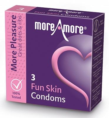 MoreAmore Fun Skin Condooms 3 stuks